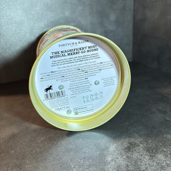 Fortnum & Mason The Magnificent Mini Musical Merry-Go-Round Tin - Empty - Picture 5 of 6